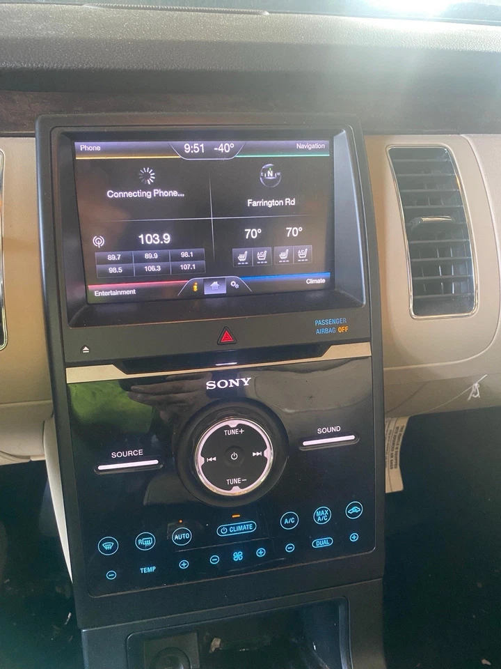 🛑 Receptor de pantalla de radio de audio Sony Ford Flex Limited 2013-2019 COMPLETO OEM Foto 2 de 4