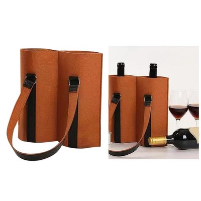 Weinflaschenhalter Tasche 2 Flaschen zum Geburtstag Camping Damen