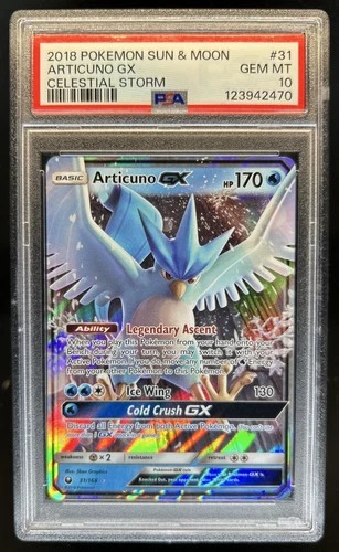 2018 Pokemon Sun & Moon Celestial Storm Articuno Holo #31/168 PSA 10 GEM MINT