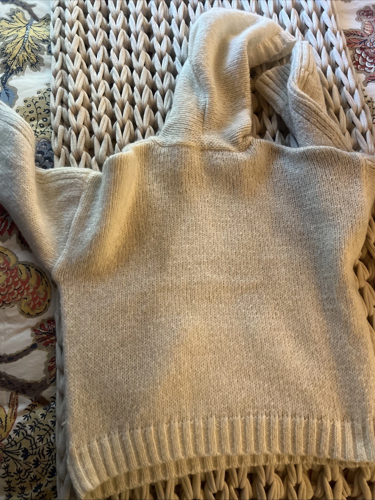 OFF WHITE Felpa con cappuccio Anthropologie Pilcro colore avorio taglia media