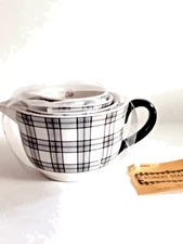 Measuring Cups Robert Stanley Black & White Buffalo Chec