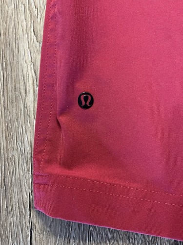 Lululemon 10" Commission Red Pocket Stretch Polyester Casual Shorts Men’s Sz 36 - Picture 4 of 5
