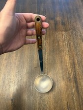 Vintage Robinson Knife Co Soup Ladle Stainless with Wood Handle Made in USA