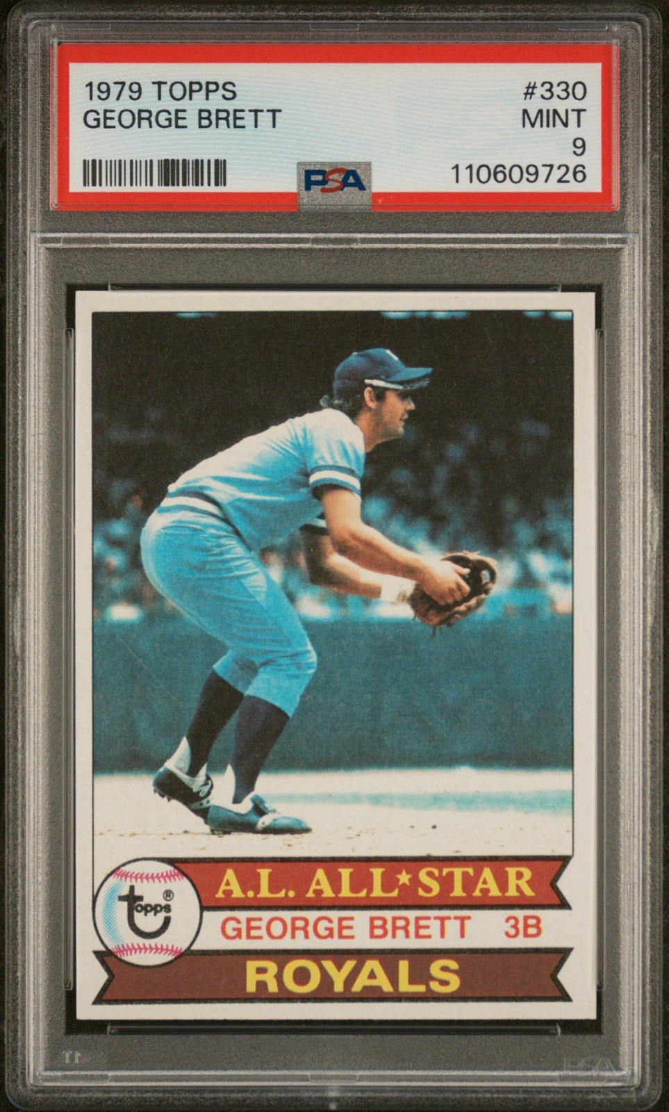 1979 TOPPS GEORGE BRETT #330 KANSAS CITY ROYALS HOF PSA 9