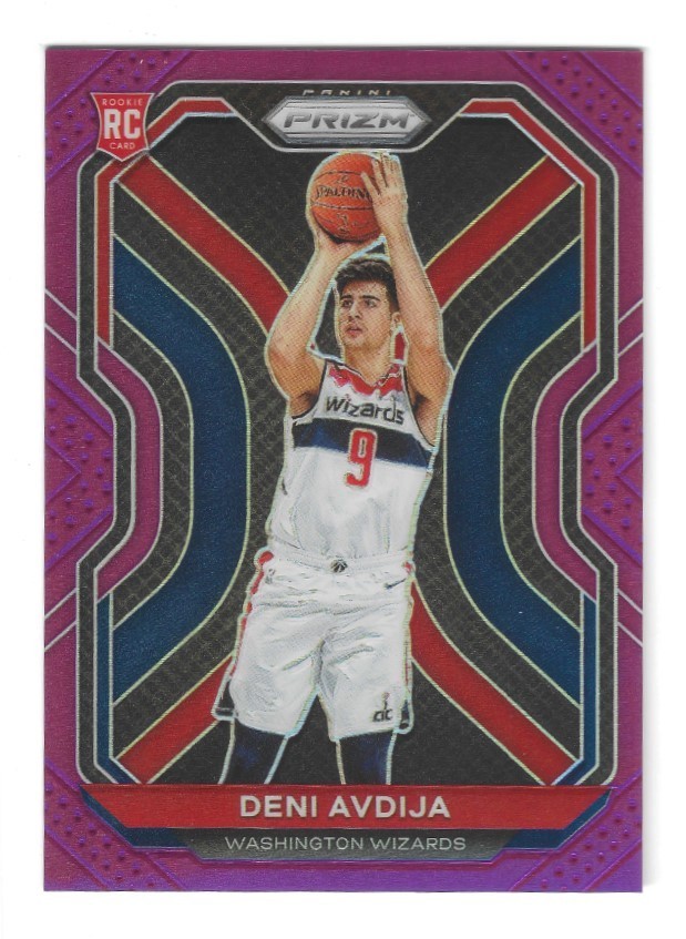 2020-21 Panini Prizm Deni Avdija Purple Prizm RC Rookie /99 #290