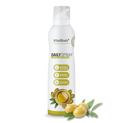 VitalBody+ DailySpray natives Olivenöl extra   2 kcal Ölspray für Airfryer, B...