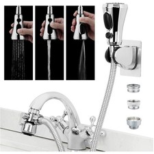 Water-Saving 4.9 Ft Kitchen Faucet Hose Attachment for Easy Hair and Pet Washing