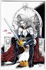 Lady Death Chaos Rules #1 NM+ Queen Death Edition Marat Mychaels Cover COA