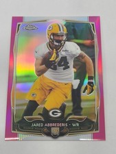 2014 Topps Chrome JARED ABBREDERIS /399 Pink Refractor Rookie Card #130 PACKERS. rookie card picture