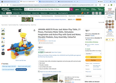 JAMARA 460570 Pirate Jack Water Play Table, 21 Pieces / Great Gift!