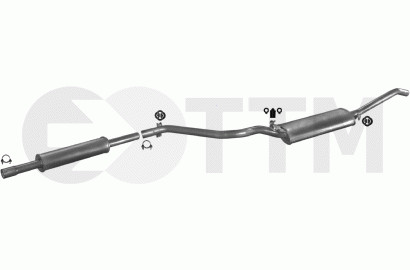 Ligne d'chappement silencieux VW Jetta II pot echappement moteur essence et diesel 1983-1991