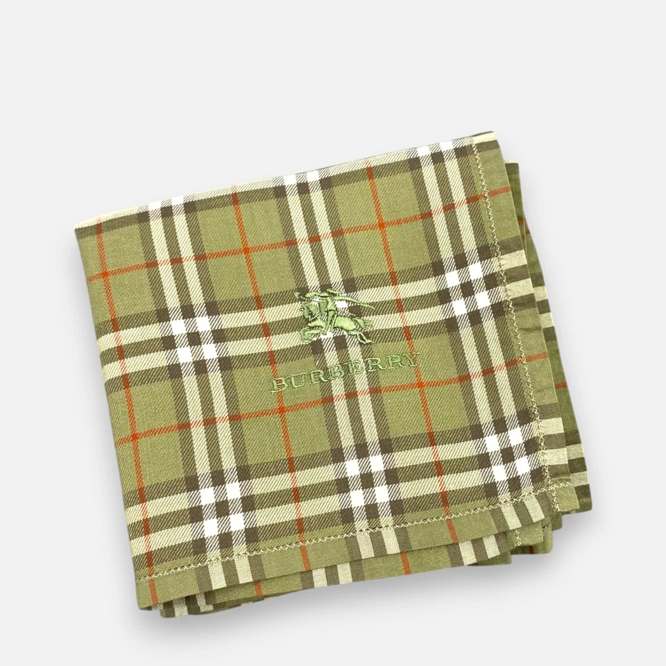 Vintage 90s Burberry Handkerchief Plaid Neckerchief Check Pocket Square Scarf - Image 4 of 4