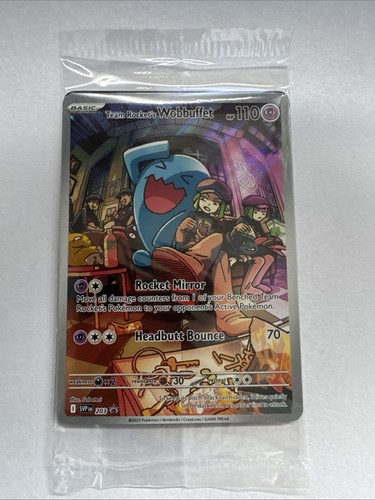 Team Rocket's Wobbuffet 203 Pokemon Sv: Scarlet & Violet Promo Card - NM Sealed