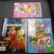 VTG Official Pok mon Advanced Collector s Sticker Book, Guide, Comic -TA