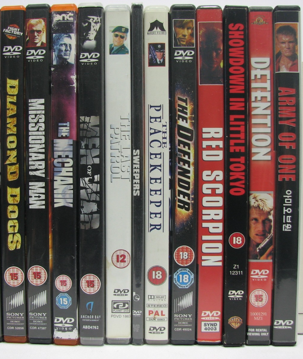 Dolph Lundgren 15 Movie DVD Bundle Universal Soldier, Red Scorpion Etc. REGION 2