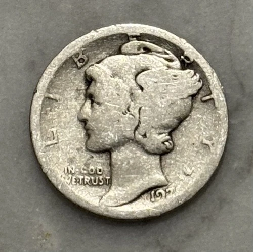 1921-P Mercury Dime - AG - About Good - 90% Silver