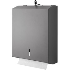 Paper Towel Dispenser Wall Mount Commercial Multifold Trifold Dark Grey Lock