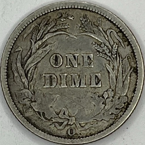 1893-O Barber Silver Dime in a SAFLIP® - VF- (Fine+) Details Cleaned