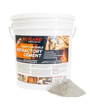 Rutland Castable Refractory Cement 25 Pound - High Temperature Fireplace  Wo...