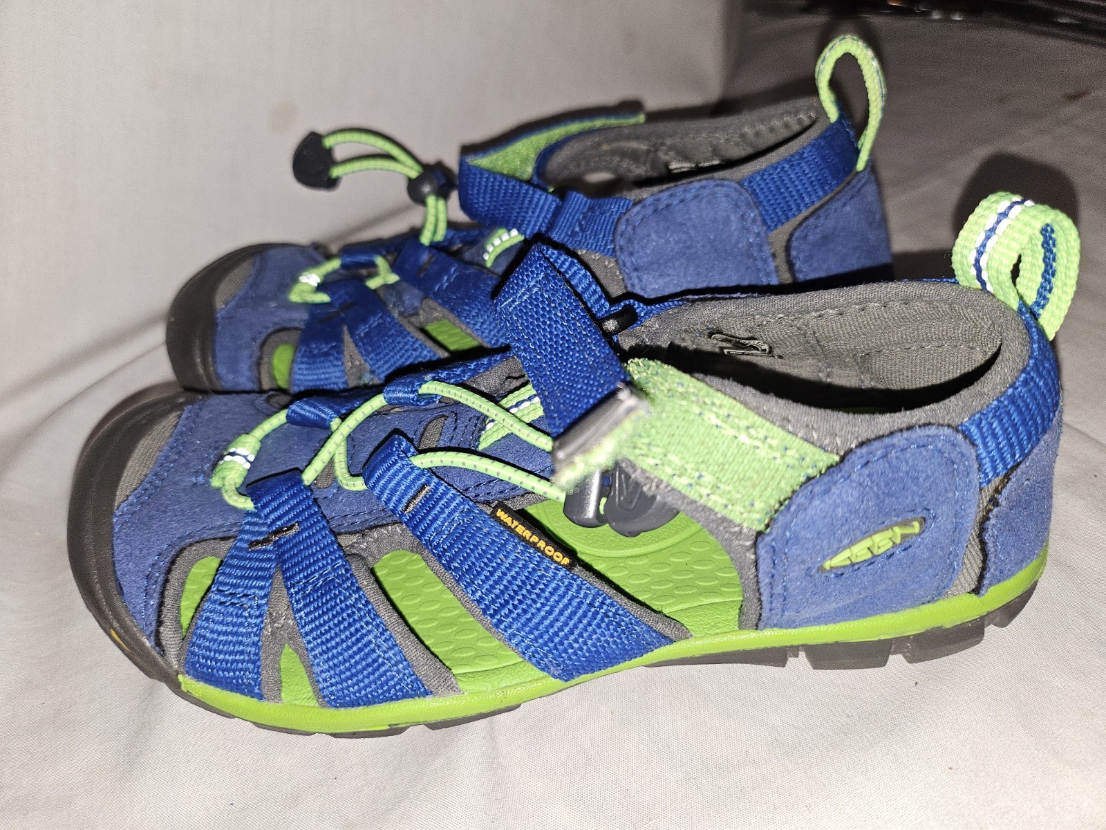 Sandali Keen Newport H2 blu e verdi da trekking acqua bambini grandi taglia US 1