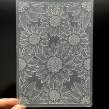 3D Embossing Folder Sunflower Texture 5x7 for Card Making Scrapbooking Crafts