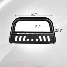 Bumper Grille Guard for 07-21 Tundra 2008-22 Sequoia Front Bull Bar W/ LED Light