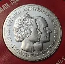 1972 Cayman Islands $25 Sterling Silver Coin (Over 1.5 oz ASW) - RARE LARGE