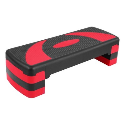 Adjustable Aerobic Step Platform with 3-Level Risers, 400 lb Capacity - Non-Slip