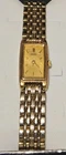 Seiko Tank Watch Women 13mm Champagne Dial Gold Tone 2e20-5259