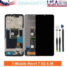 US For T-Mobile REVVL 7 5G TMRV075G LCD Display Touch Screen Digitizer  Frame