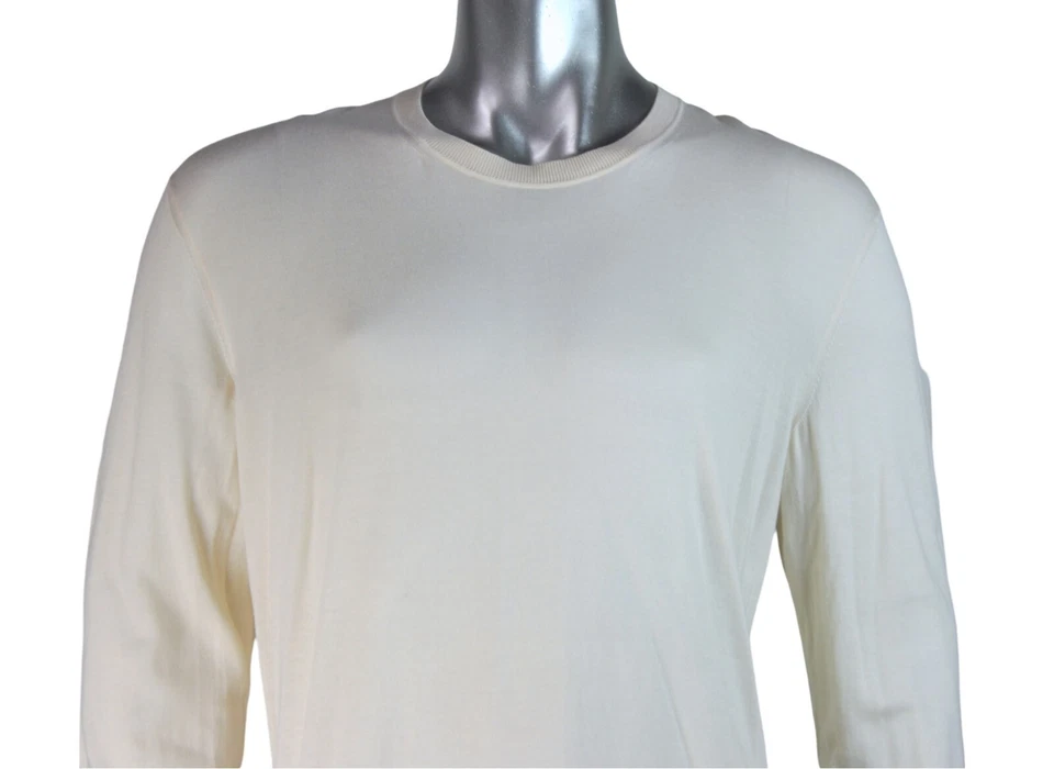 Suéter Cuello Redondo $1,395 Nuevo con Etiquetas Ermenegildo Zegna Crema Baby Island Cachemira S - 2XL Foto 3 de 4