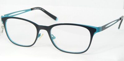 VAUDE IVKO HORIZON VD130 252 MATT BLACK /BLUE TEAL EYEGLASSES 50-17-135 (NOTES)