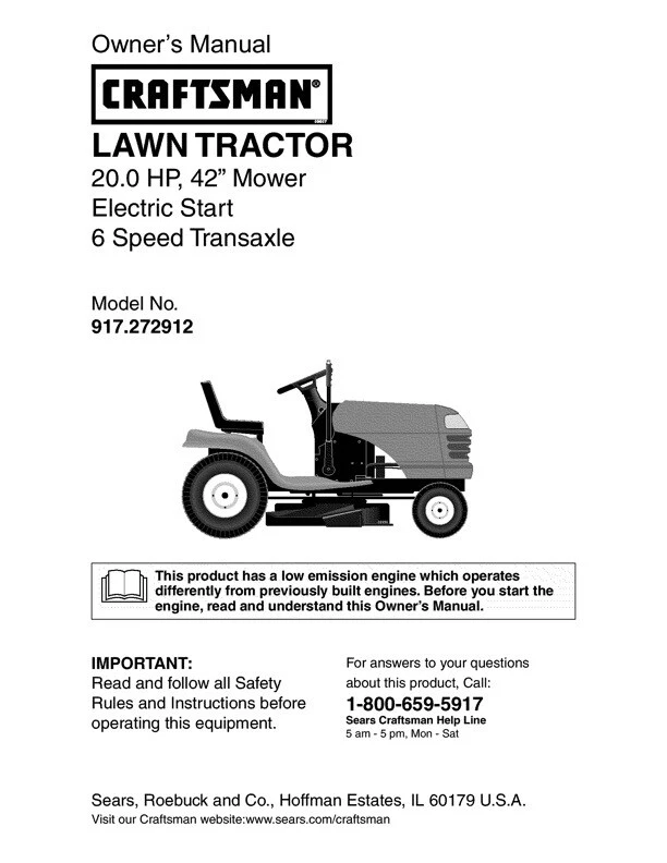 Craftsman 20 hp riding mower parts deals