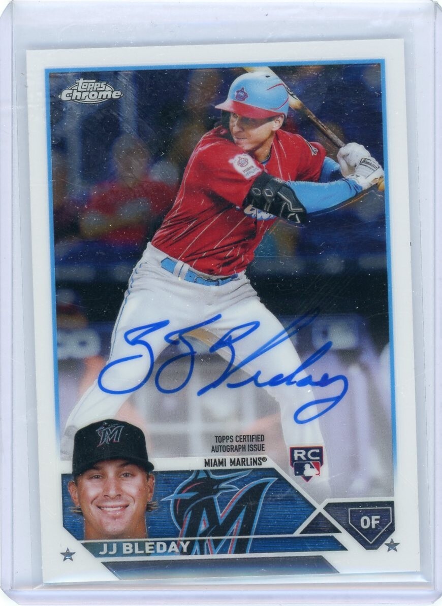 JJ BLEDAY 2023 TOPPS CHROME #RA-JJB RC ROOKIE AUTO MIAMI MARLINS