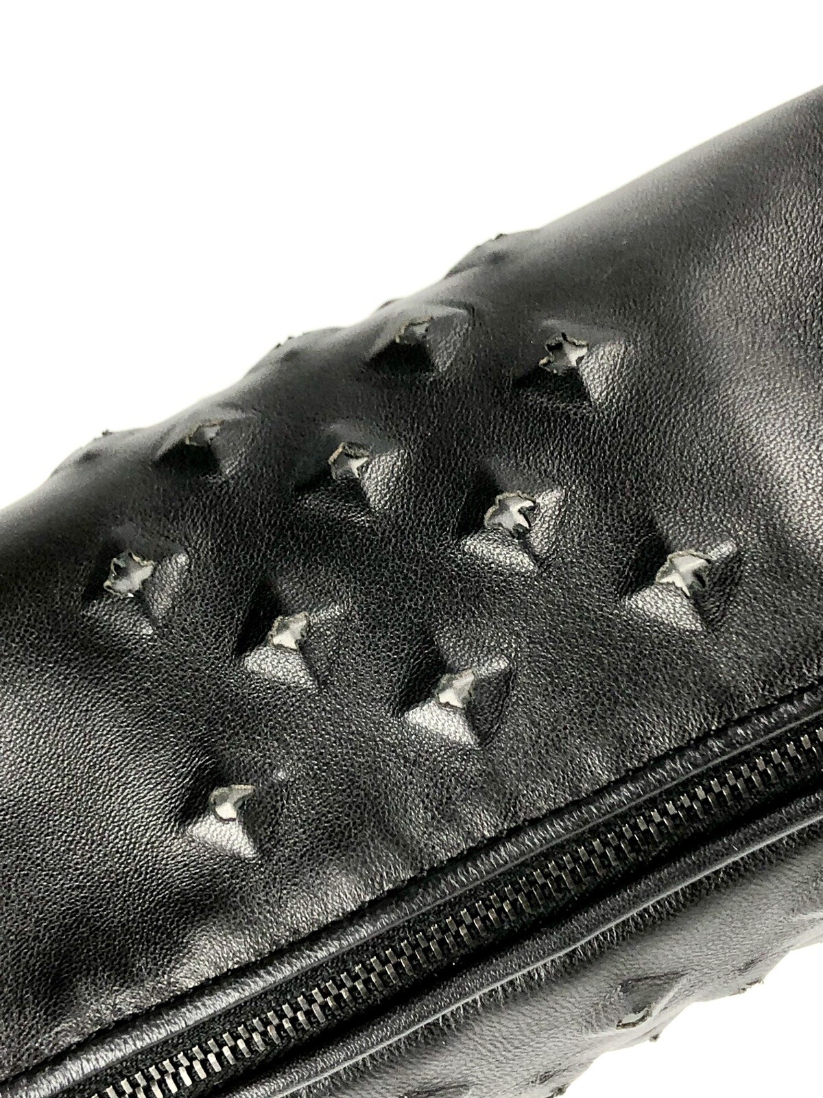 New Authentic Rare Bottega Veneta Intrecciato Black Leather Pouch Bag image 8