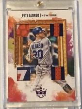 PSA graded Alonso Panini DonRuss diamond kings /5 Jersey Patch Card Ssp PSA