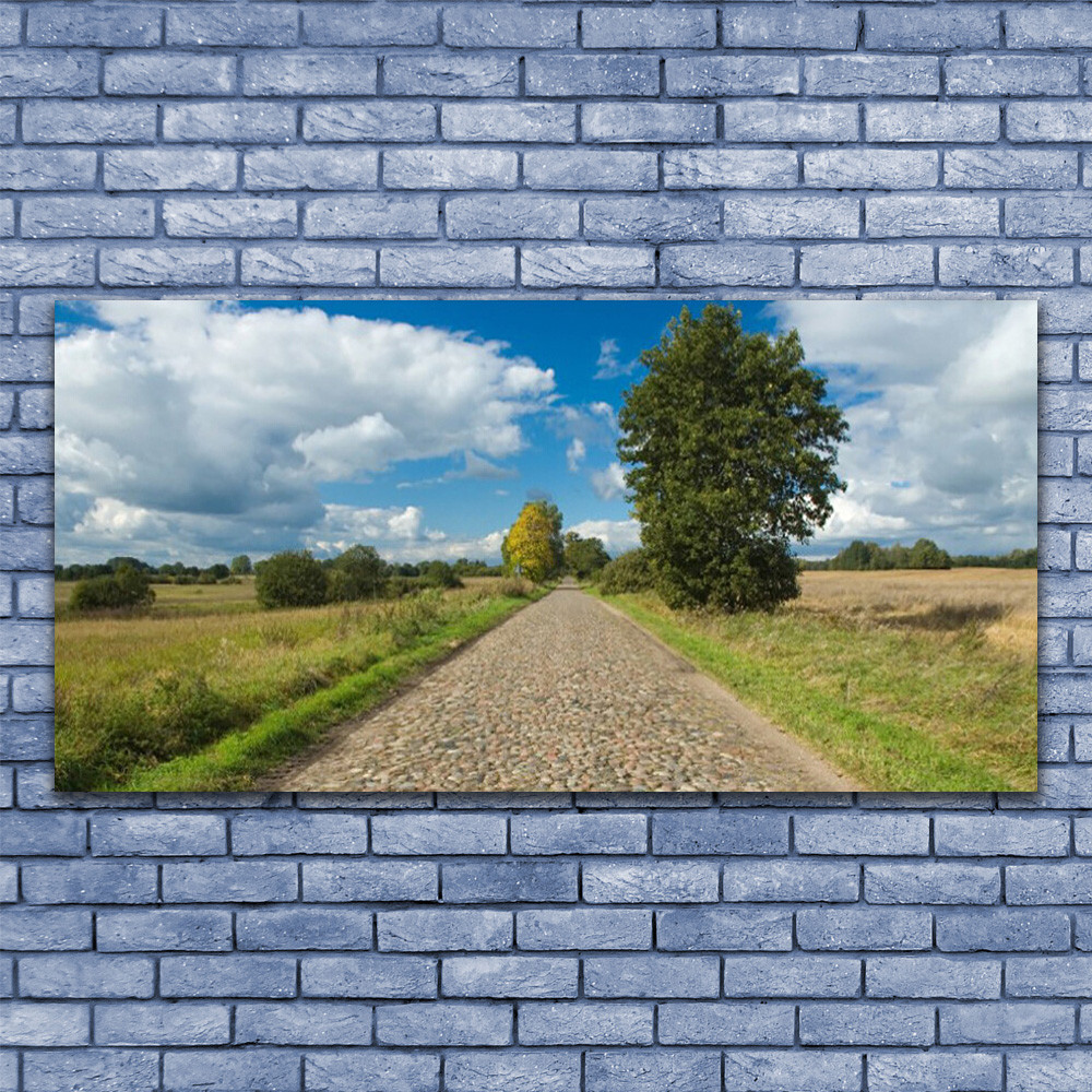 Tableau impression 140x70 pour masquer un mur vide avec un paysage de campagne