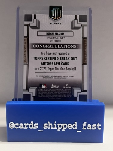 2023 Topps Tier One Rookie Break Out Auto Bronze Ink Bligh Madris /25 #BOA-BM2 - Picture 2 of 2