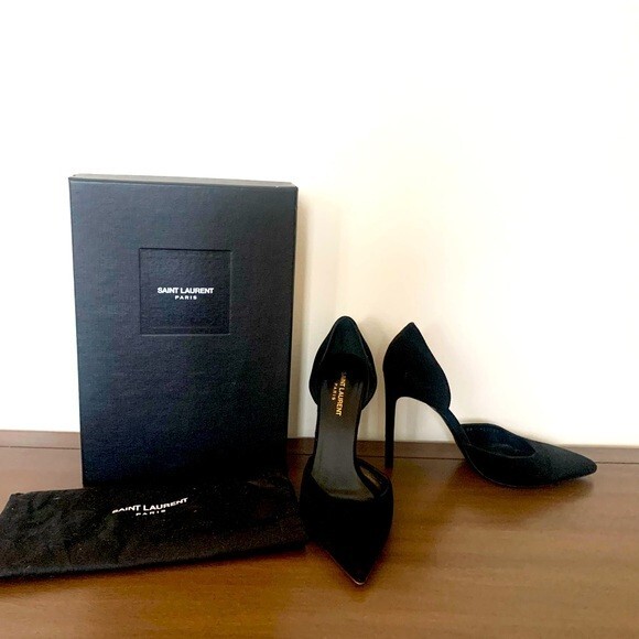 Tacchi a spillo Saint Laurent D'Orsay come nuovi neri 40 5 include scatola