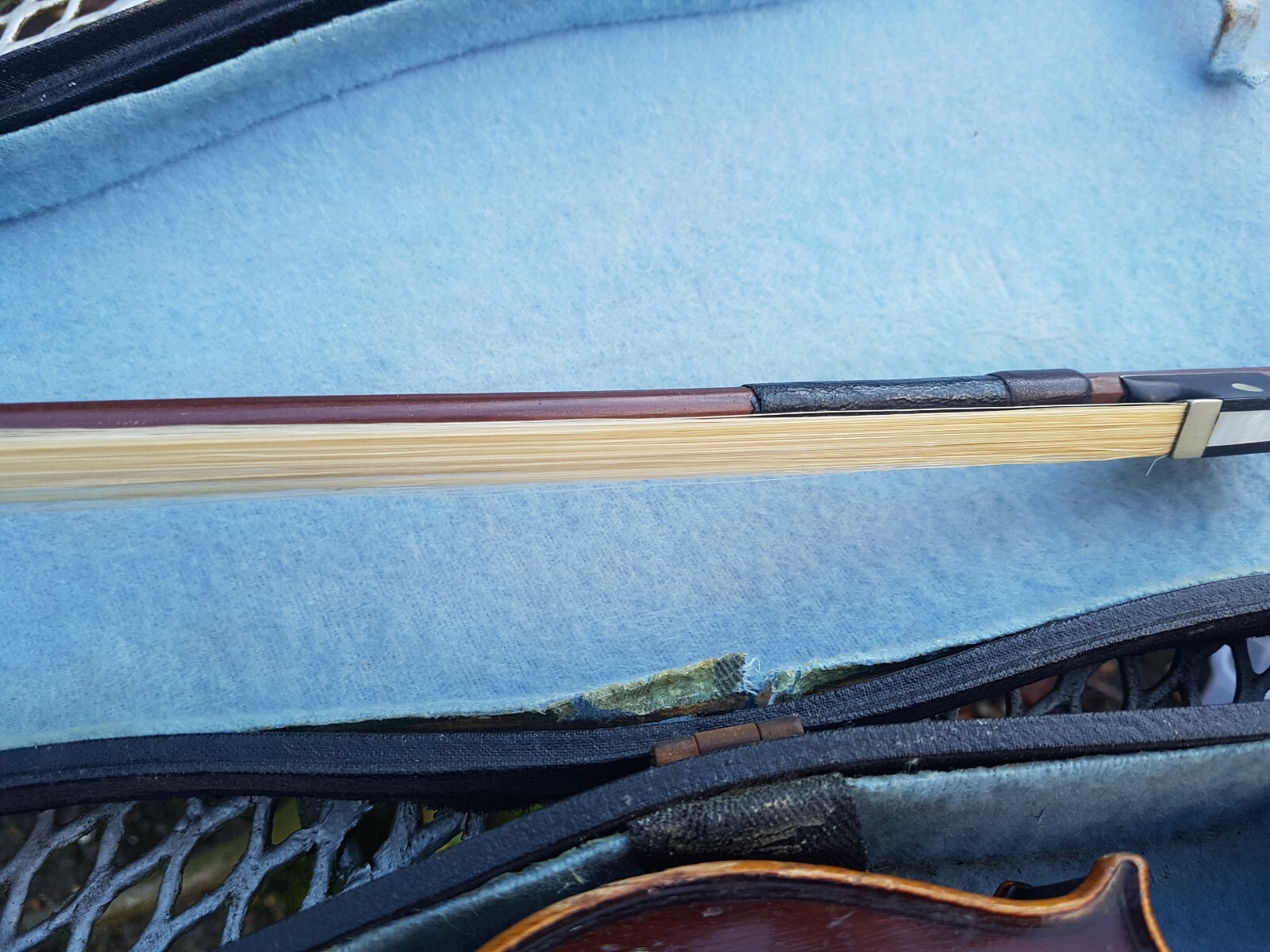 Antique Violin & bow Box Special Paganini Orchestral Fecit In Saxony