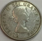 "Historical Treasure: Collectible 1958 Canada Queen Elizabeth II 50-Cent Coin!"