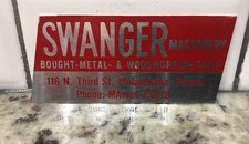 Vintage Swanger Metal Machinery Philadelphia ...