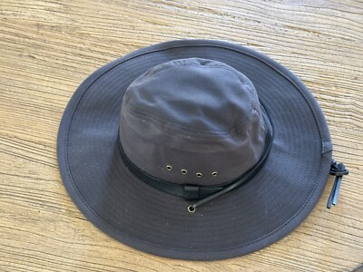 Filson Tin Bush Hat Cinder Color ~Leather String Detail~Chin Strap