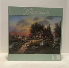 Masterworks Stoney Brook Cottage 1000 Piece Puzzle Sealed Rose Art