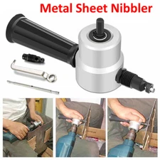 Double Head Sheet Metal Cutter Nibbler Cutting Tool Saw Power Drill Attachment