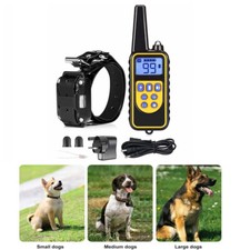 Pet Dog Waterproof 800m Training Collar Rechargeable LCD Electric Shock Remote