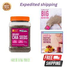 BetterBody Foods Organic Chia Seeds 2 lbs, 32 Oz with Omega-3 Non-GMO Gluten