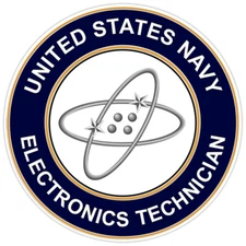 U.S. Navy Electronics Technician Bumper Sticker Military Vinyl Soldier Decal 5"