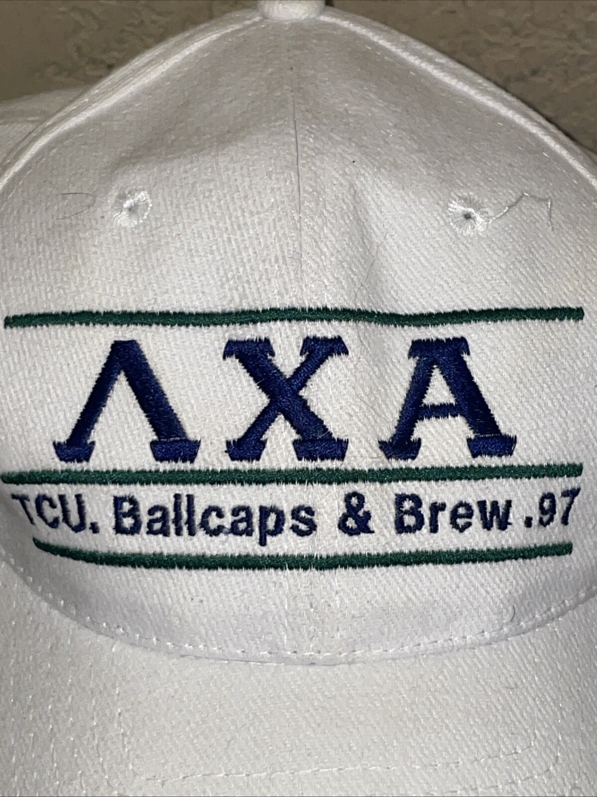 Vintage 90's Lambda Chi Alpha Hat Cap SnapBack Wh… - image 2