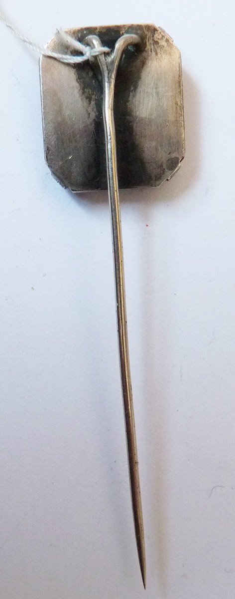 Épingle De Cravate Ou Broche Antique En Argent Sterling Avec Camée Du 19e Siècle - Occasion
